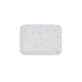 ZUSSS ZUSSS MELAMINE DIENBLAD 43X33CM HARTJES WIT/ANTRACIETGRIJS