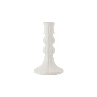 ZUSSS ZUSSS KERAMIEKEN KANDELAAR VINTAGE WIT M