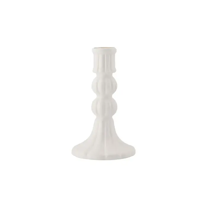 ZUSSS ZUSSS KERAMIEKEN KANDELAAR VINTAGE WIT M