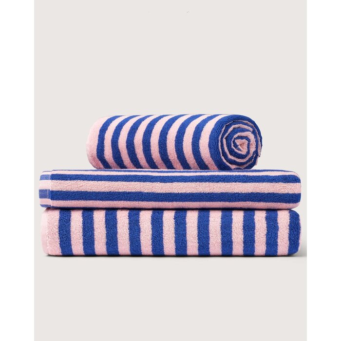 BONGUSTA BONGUSTA NARAM HAND TOWEL DAZZLING BLUE & ROSE 50X80 CM