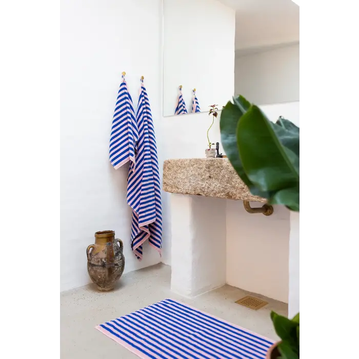 BONGUSTA BONGUSTA NARAM HAND TOWEL DAZZLING BLUE & ROSE 50X80 CM