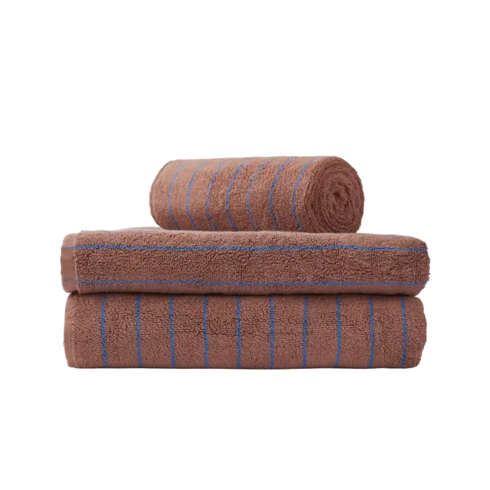 BONGUSTA BONGUSTA NARAM HAND TOWEL CAMEL & ULTRAMARINE 50X80 CM