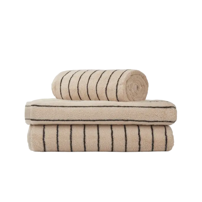 BONGUSTA BONGUSTA NARAM GUEST TOWEL CREME & INK 30X50 CM