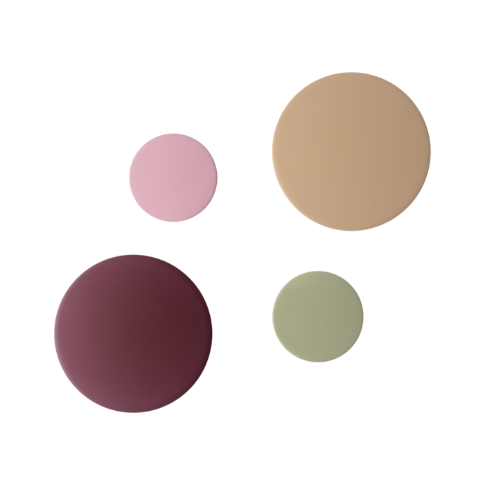 REMEMBER REMEMBER WALL HOOKS FUCHSIA SET OF 4