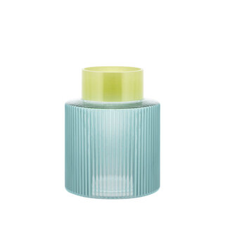 REMEMBER REMEMBER GLASS VASE GROOVE S BLUE