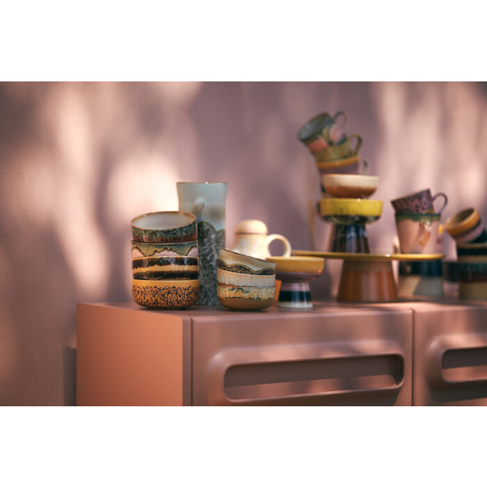 HK LIVING 70S CERAMICS TAPAS BOWLS DRIFT (SET OF 4)