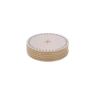 ZUSSS ZUSSS SET VAN 6 ONDERZETTERS ROND ZAND