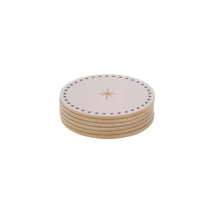 ZUSSS ZUSSS SET VAN 6 ONDERZETTERS ROND ZAND