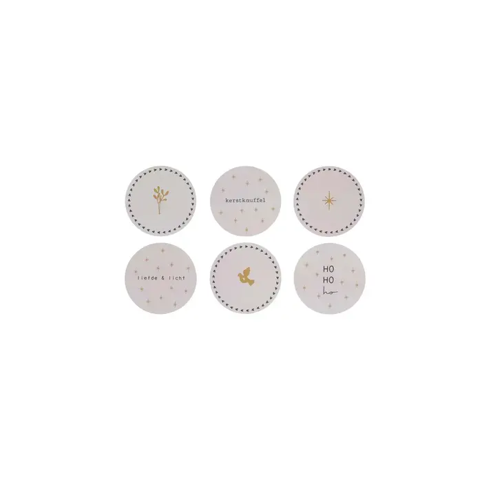 ZUSSS ZUSSS SET VAN 6 ONDERZETTERS ROND ZAND