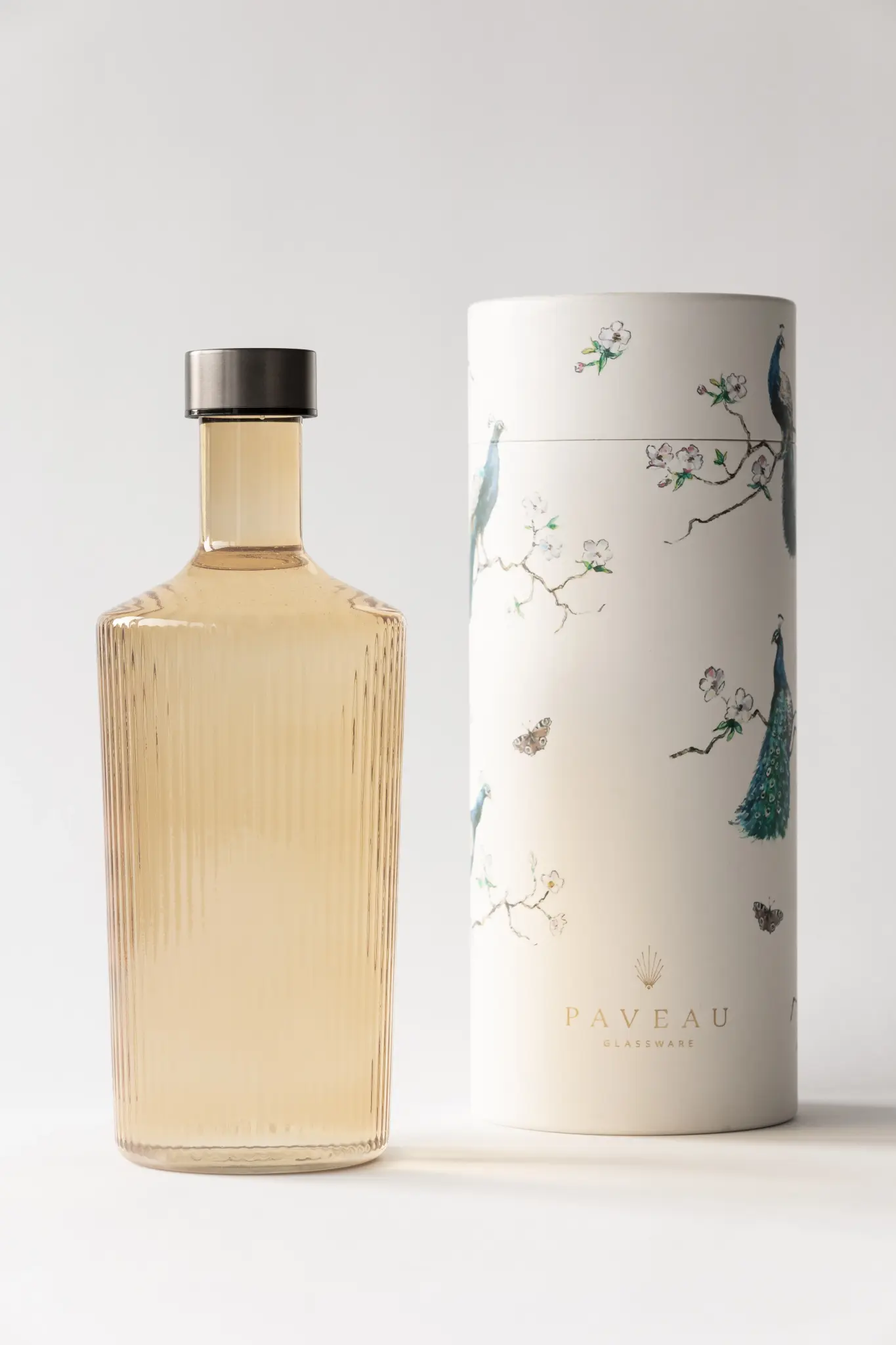 PAVEAU PAVEAU RIBBED BOTTLE 1.25L BELLS (PERZIK)