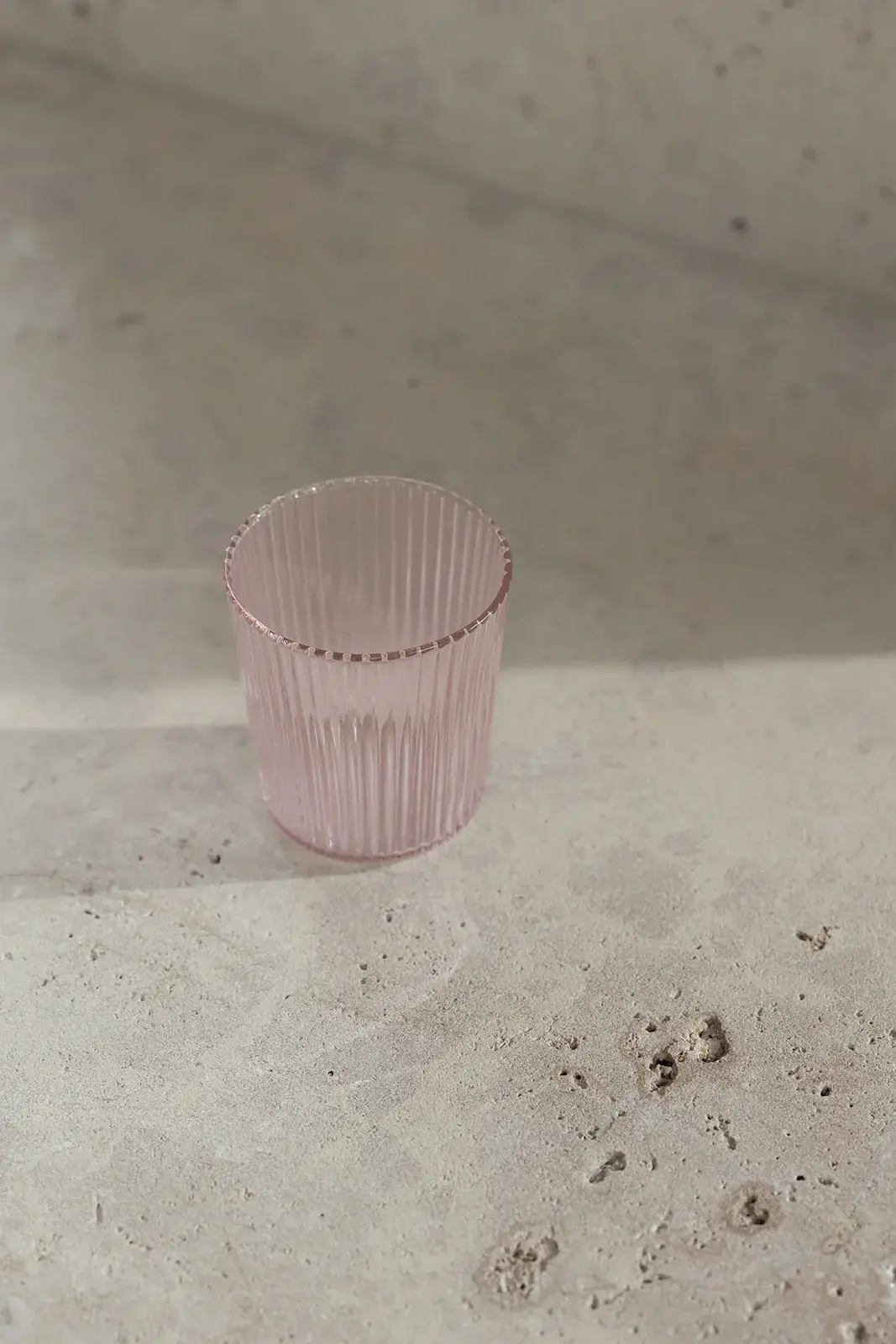 PAVEAU PAVEAU RIBBED GLASS PINK (ROZE)