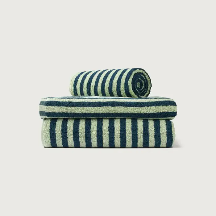 BONGUSTA BONGUSTA NARAM GUEST TOWEL SEA FOAM & DEEP TEAL 30X50 CM