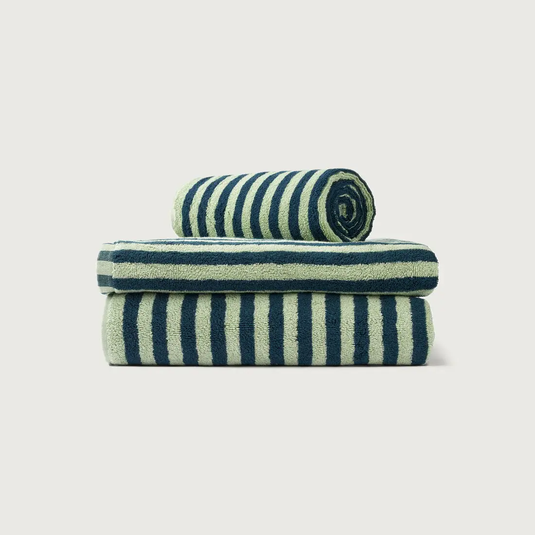 BONGUSTA BONGUSTA NARAM GUEST TOWEL SEA FOAM & DEEP TEAL 30X50 CM
