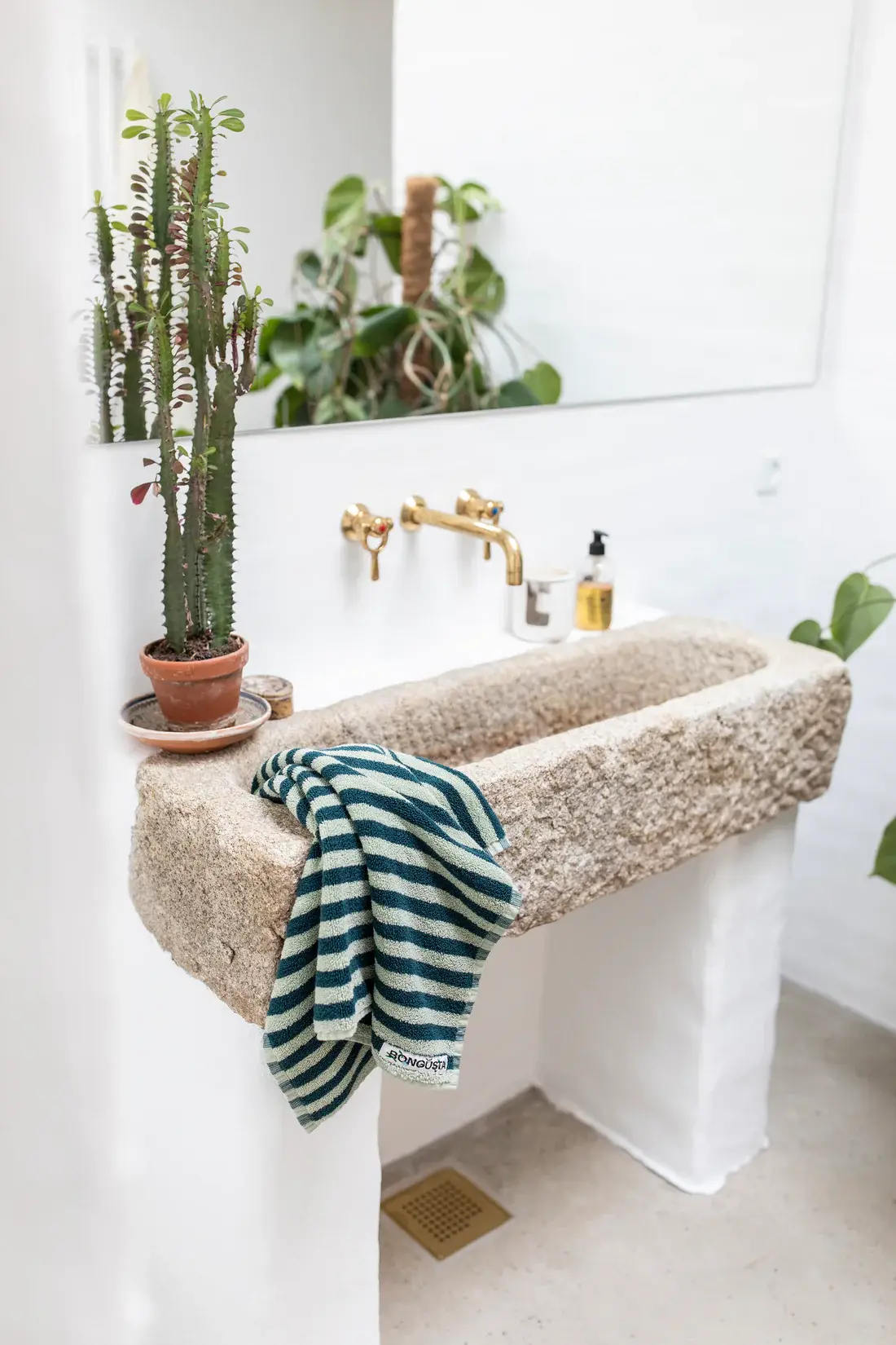 BONGUSTA BONGUSTA NARAM GUEST TOWEL SEA FOAM & DEEP TEAL 30X50 CM