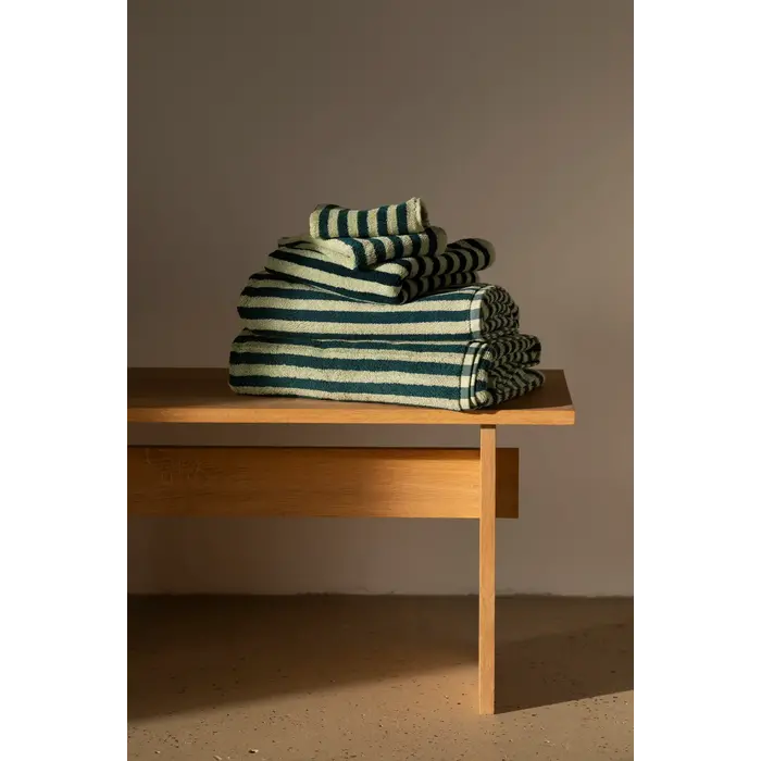 BONGUSTA BONGUSTA NARAM GUEST TOWEL SEA FOAM & DEEP TEAL 30X50 CM