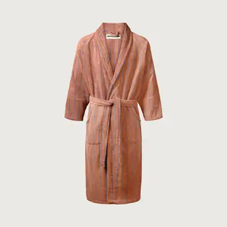 BONGUSTA BONGUSTA NARAM BATHROBE CAMEL & ULTRAMARINE S/M
