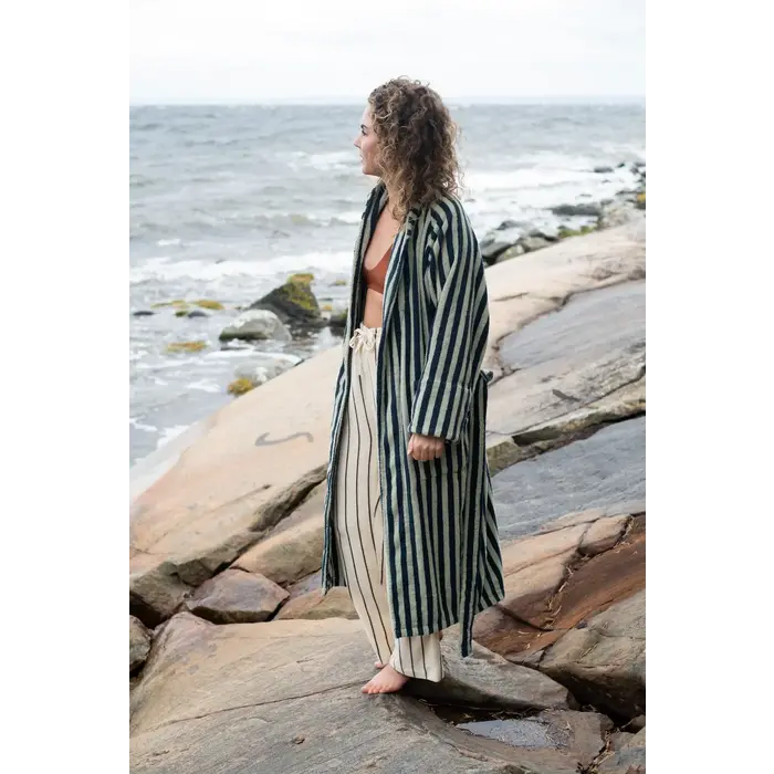 BONGUSTA BONGUSTA NARAM BATHROBE SEAFOAM & DEEP TEAL L/XL
