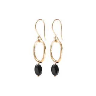 A BEAUTIFUL STORY BS GRACEFUL BLACK ONYX EARRINGS
