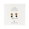 BS MINI COIN BLACK ONYX GOLD EARRINGS