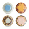 70S CERAMICS SAUCERS OCEAN (SET OF 4)
