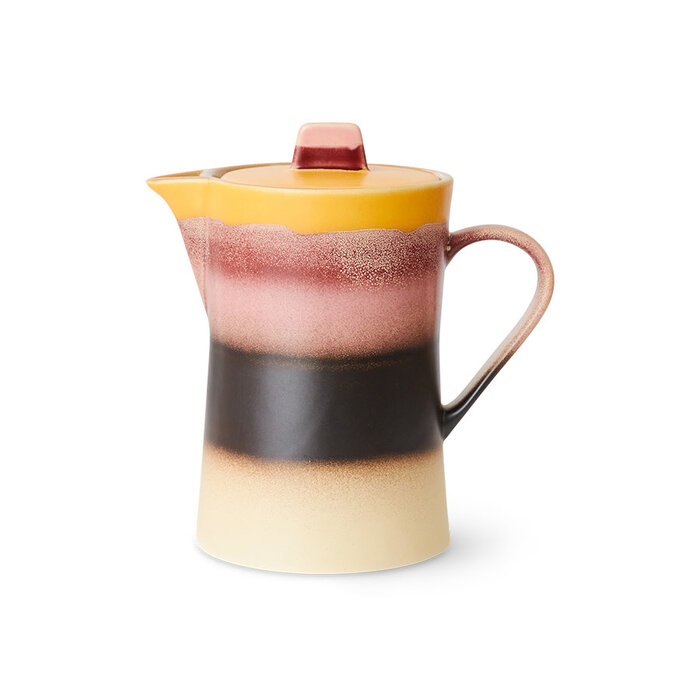 HK LIVING 70S CERAMICS TEA POT SUNSET