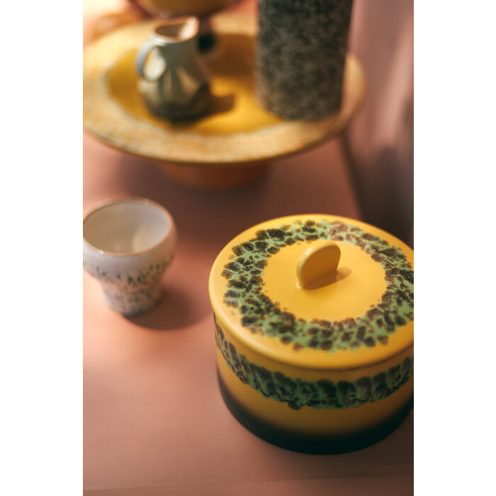 HK LIVING 70S CERAMICS COOKIE JAR KELP