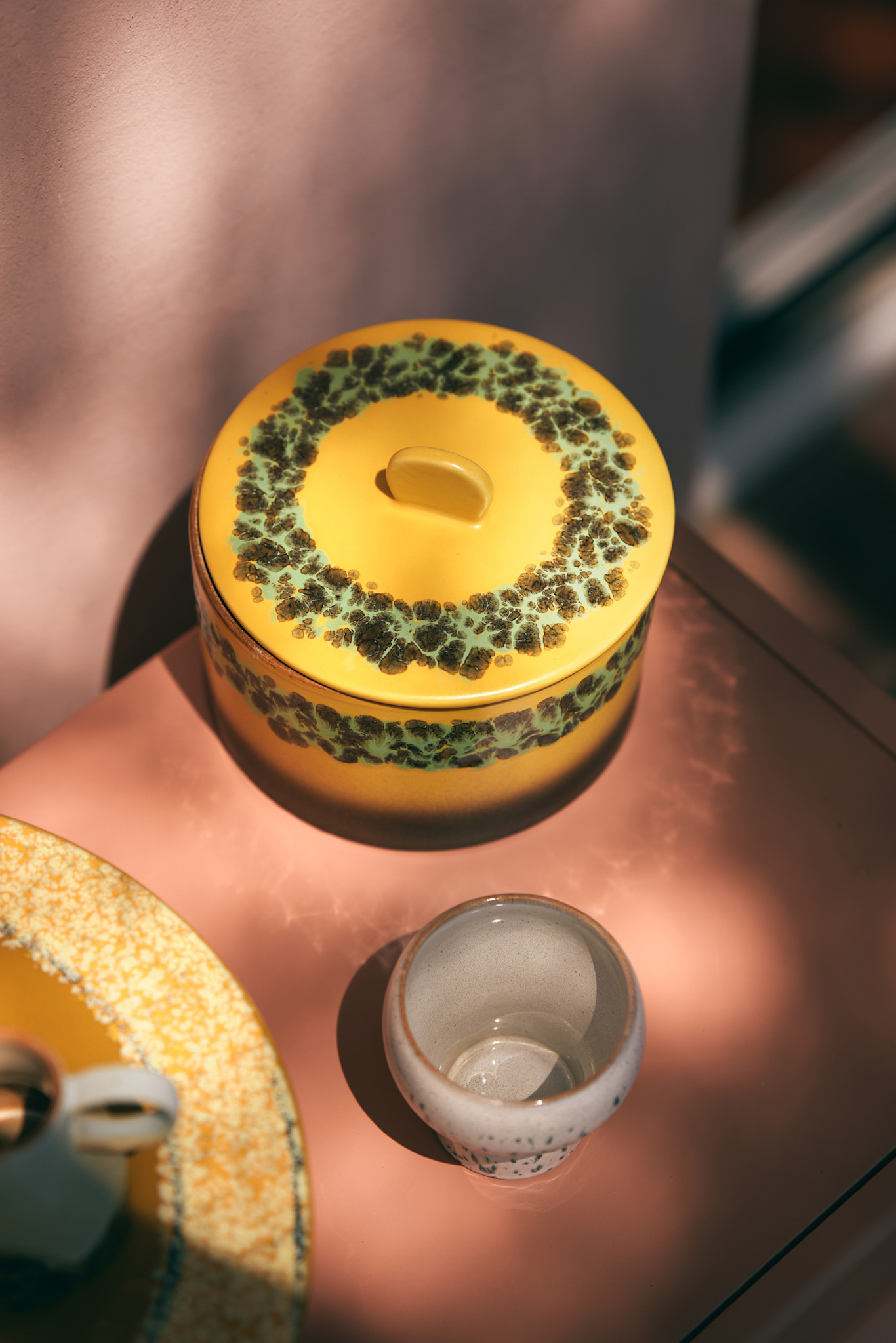 HK LIVING 70S CERAMICS COOKIE JAR KELP