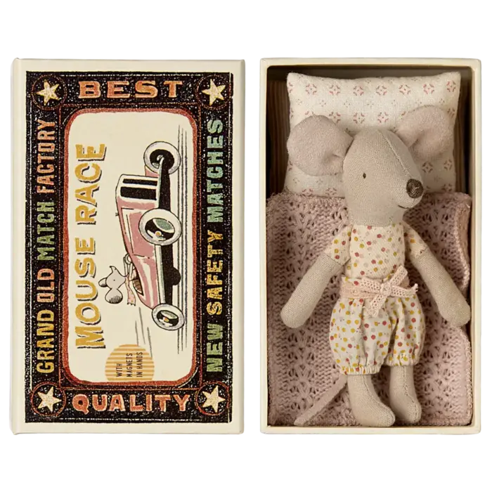 MAILEG MAILEG LITTLE SISTER MOUSE IN MATCHBOX