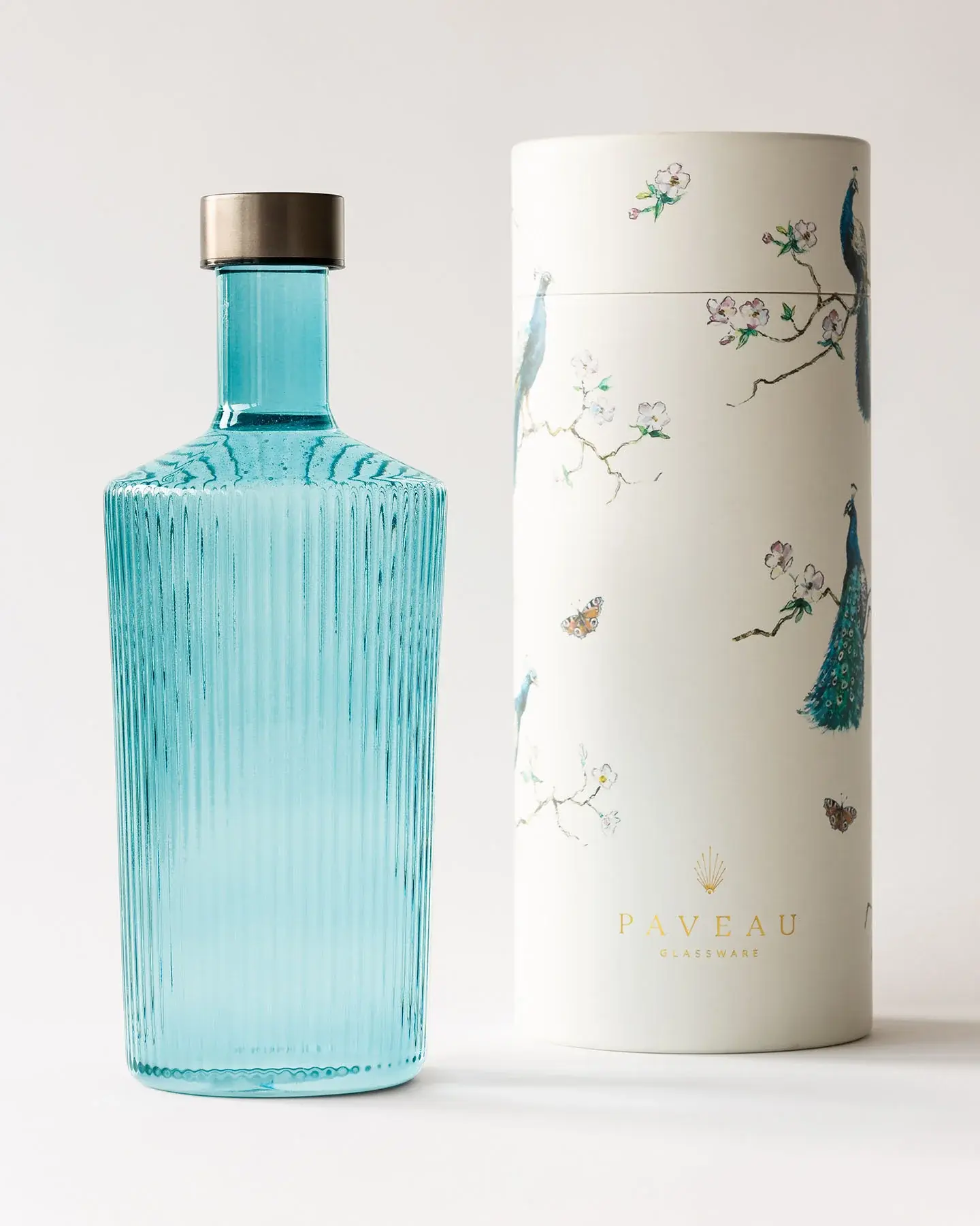 PAVEAU PAVEAU RIBBED BOTTLE 1,25L LUCKY ( BLAUW)