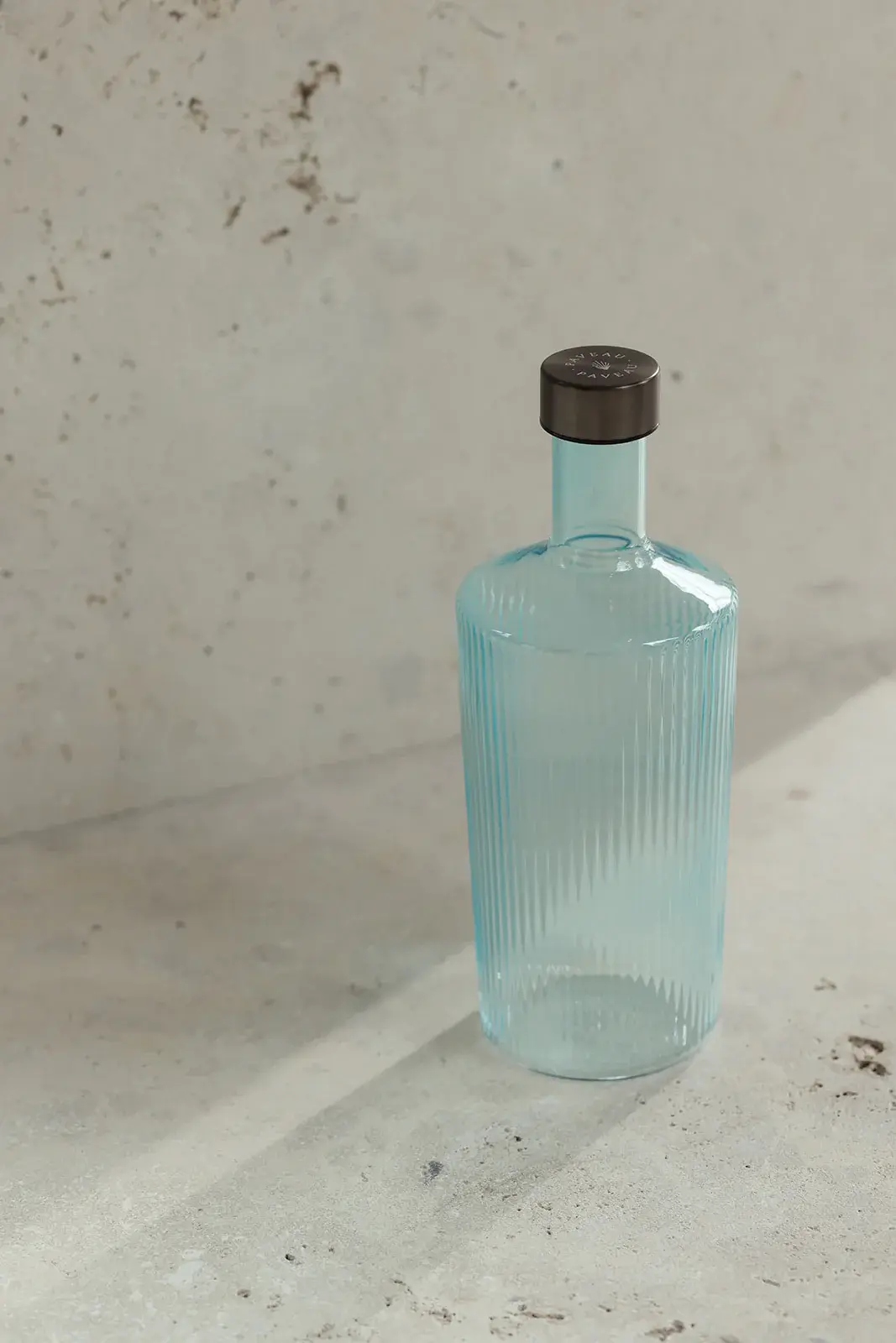 PAVEAU PAVEAU RIBBED BOTTLE 1,25L LUCKY ( BLAUW)