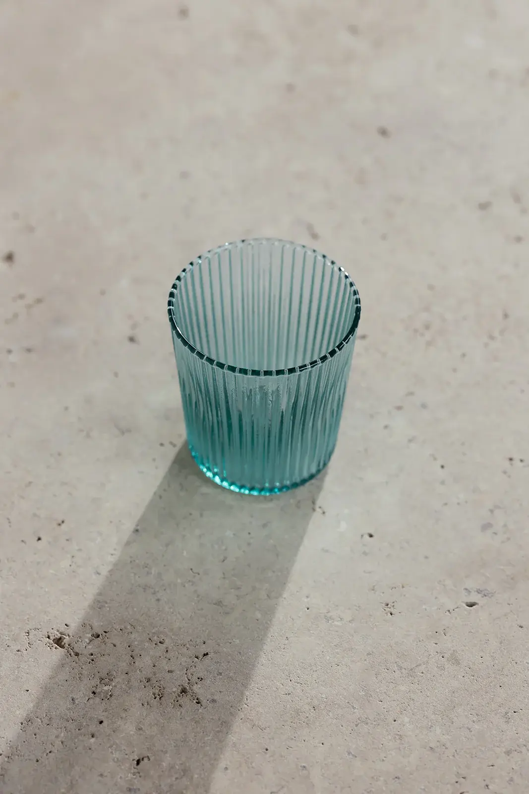 PAVEAU PAVEAU RIBBED GLASS LUCKY ( BLAUW)