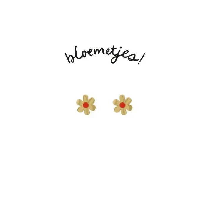ZUSSS ZUSSS OORSTEKER BLOEMVORM GOUD GOUD