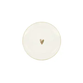 ZUSSS ZUSSS ONTBIJTBORD HARTJE WIT/GOUD