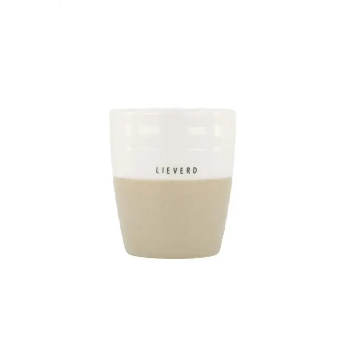 ZUSSS ZUSSS KOFFIEMOK LIEVERD WIT/ZAND