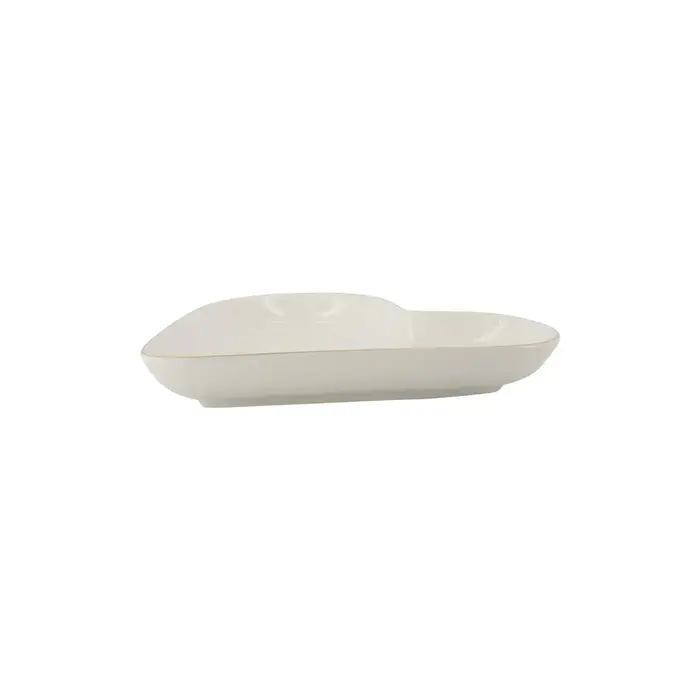 ZUSSS ZUSSS SERVEERSCHAAL HARTVORM WIT/GOUD