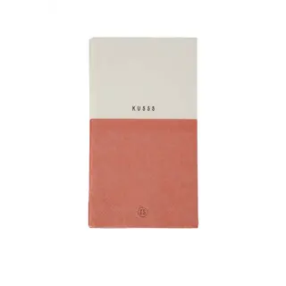ZUSSS ZUSSS SERVETTEN KUSSS 11X20CM WIT/OUDROZE