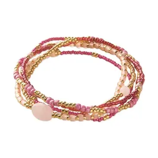 A BEAUTIFUL STORY BS GIFTED ROSE QUARTZ BRACELET