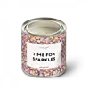 GIFT LABEL CANDLE TIN TIME FOR SPARKLES FRESH COTTON 310 GR.