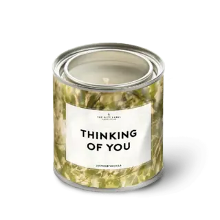 THE GIFT LABEL GIFT LABEL CANDLE TIN THINKING OF YOU JASMINE VANILLA 310 GR.