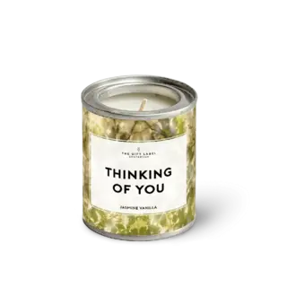 THE GIFT LABEL GIFT LABEL CANDLE TIN THINKING OF YOU JASMINE VANILLA 90 GR.