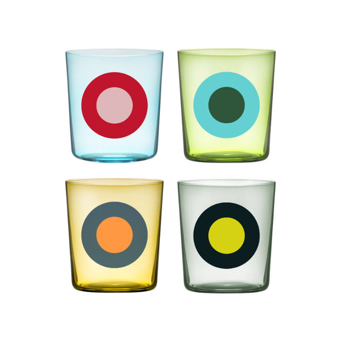 REMEMBER REMEMBER DOTS GLASSES SET OF 4