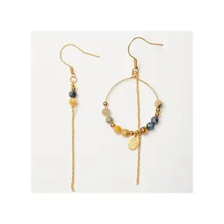 MURIELLE PERROTTI PERROTTI MP25 ASYM BLAUW TIJGEROOG JADE