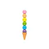 OOLY RAINBOW SCOOPS STACKING ERASABLE CRAYONS + SCENTED ERASER