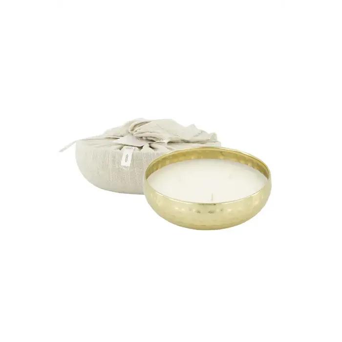 ZUSSS ZUSSS GEURKAARS METAAL GOUD IN LINNENDOEK L ZAND/GOUD