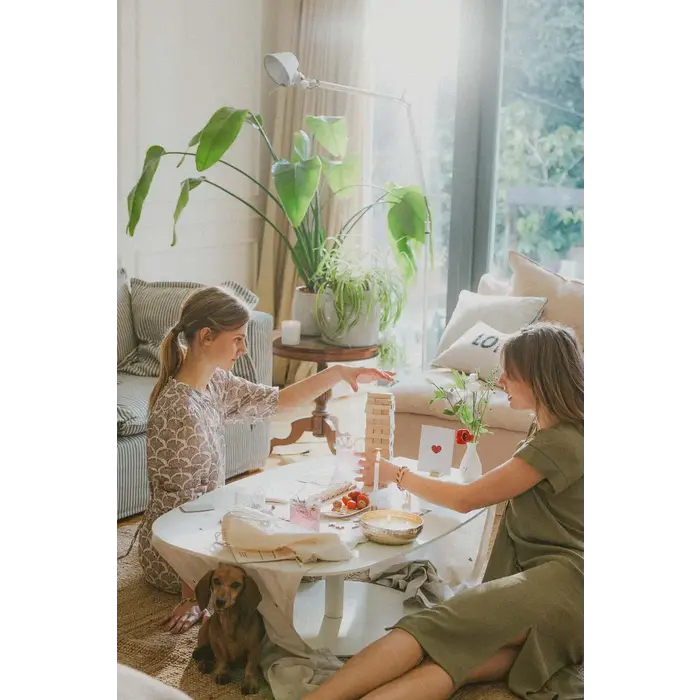 ZUSSS ZUSSS GEURKAARS METAAL GOUD IN LINNENDOEK L ZAND/GOUD