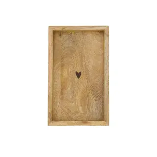 ZUSSS ZUSSS SERVETHOUDER HOUT HARTJE 11X20CM NATUREL