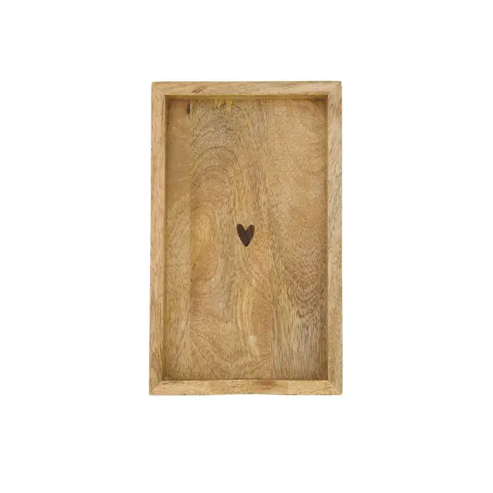 ZUSSS ZUSSS SERVETHOUDER HOUT HARTJE 11X20CM NATUREL