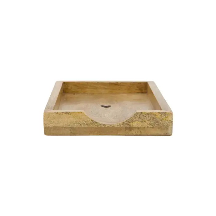 ZUSSS ZUSSS SERVETHOUDER HOUT HARTJE 11X20CM NATUREL