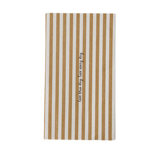 ZUSSS ZUSSS SERVETTEN LOVE THIS DAY STREEP 11X20CM WIT/OKER