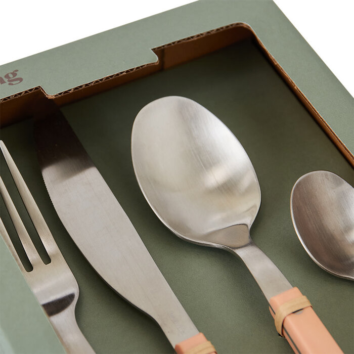 HK LIVING 70S CUTLERY PEACH (SET OF 16)